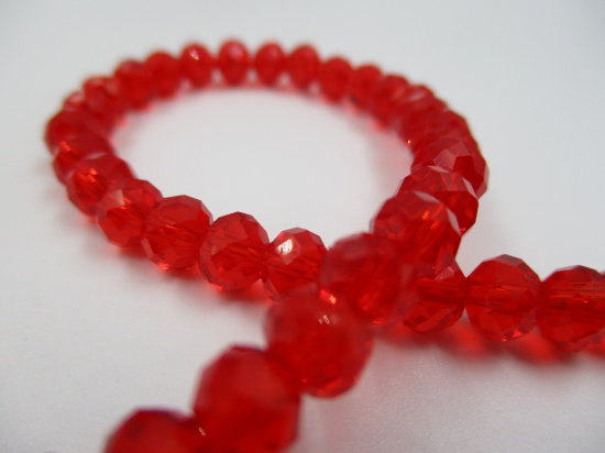 Crystal Disc 6mm Red  +/-90pcs