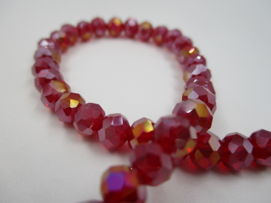 Crystal Disc 6mm Dk Red Ab +/-90pcs