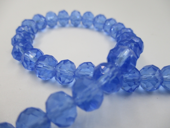 Crystal Disc Blue 8mm +/-60pcs