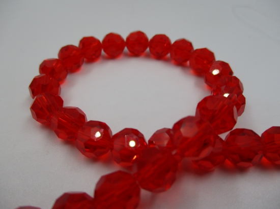 Crystal Round 8mm Red +/-70pcs