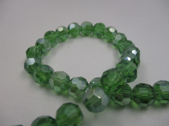 Crystal Round 8mm Green Ab +/-70pcs