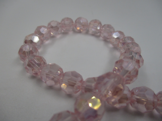 Crystal Round 8mm Pink Ab +/-70pcs