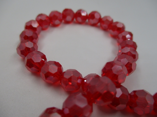 Crystal Round 8mm Red Ab +/-70pcs