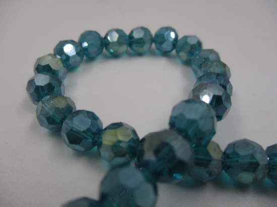 Crystal Round 8mm Teal Ab +/-70pcs