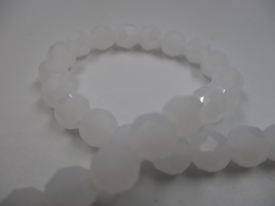 Crystal Round 8mm Op White +/-70pcs