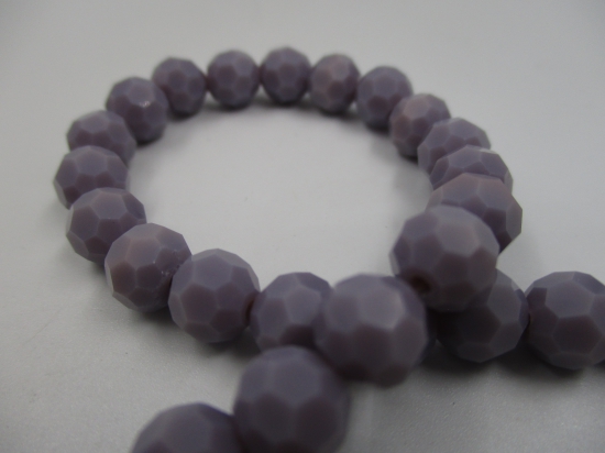 Crystal Round 8mm Op Purple +/-70pcs