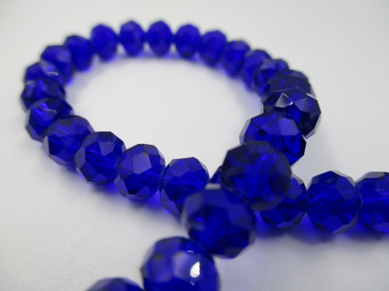 Crystal Disc Dk Blue 8mm +/-60pcs