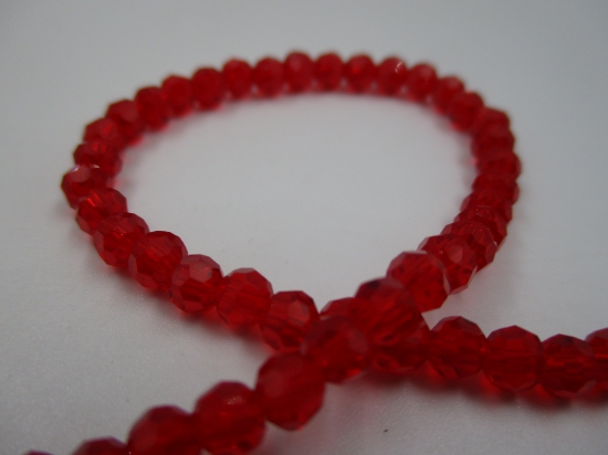 Crystal Round 4mm Red +/-100pcs