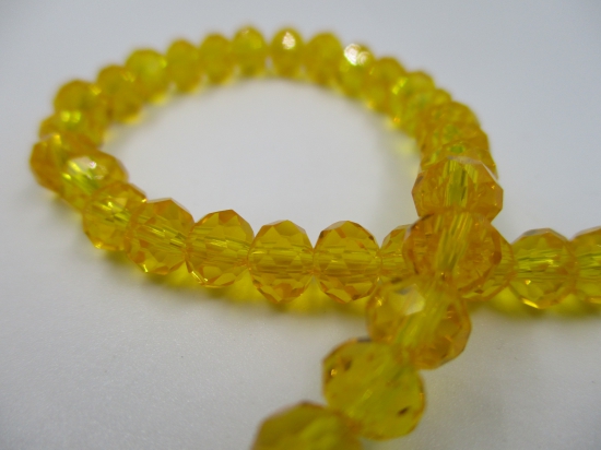 Crystal Disc 6mm Yellow +/-90pcs