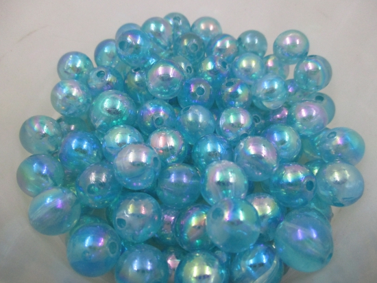 Luster Beads 250g Turq 8mm