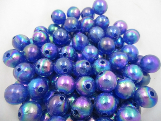 Luster Beads 250g Dk Blue 6mm