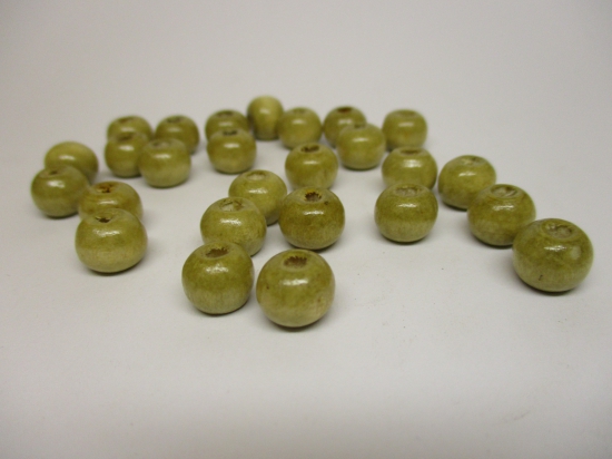 WOOD BEADS 8MM DK NATURAL 125G