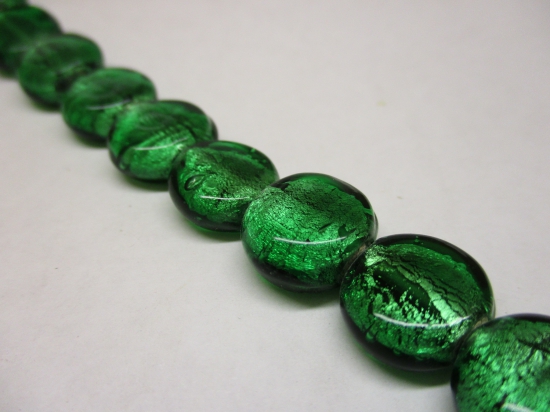 GLASS STR 14X8MM (VZM-566)#84 GREEN16CM