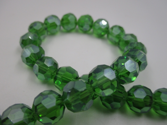 Crystal Round 10mm Green Ab +/-70pcs