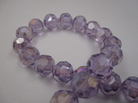 Crystal Round 10mm Lt Purple Ab +/-70pcs