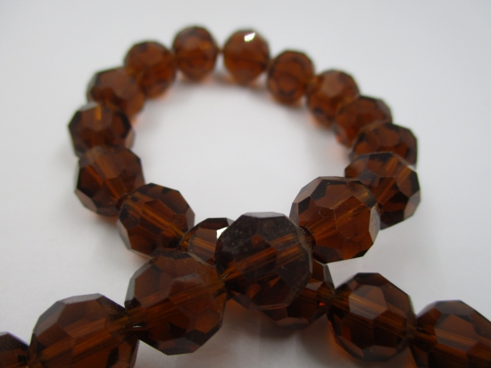 Crystal Round 10mm Brown +/-70pcs