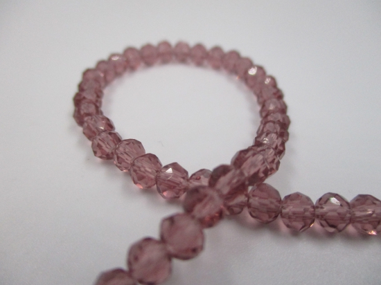 Crystal Disc 4mm Purple +/-140pcs