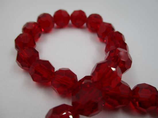 Crystal Round 10mm Red +/-70pcs