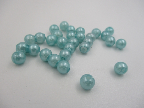 Plastic Pearls 10mm Turq  100g