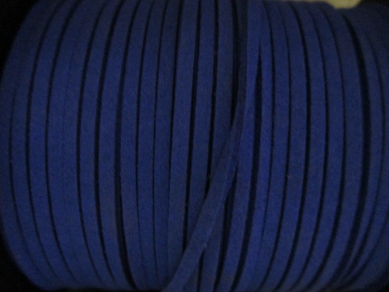 Flat Suede Cord 2.5mm Blue 90m