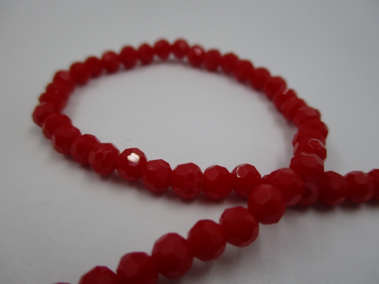 Crystal Round 4mm Op Dk Red +/-100pcs