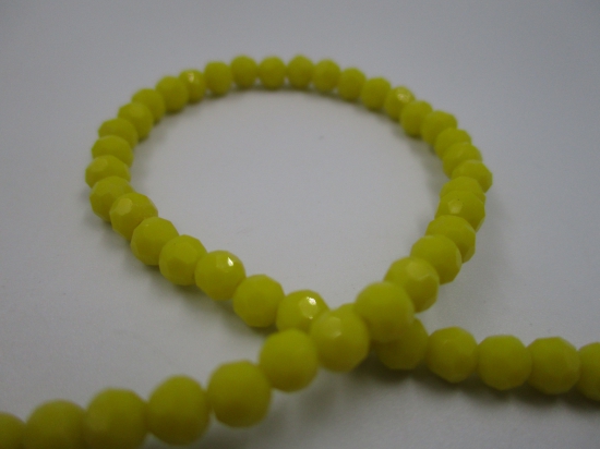 Crystal Round 4mm Op Yellow +/-100pcs