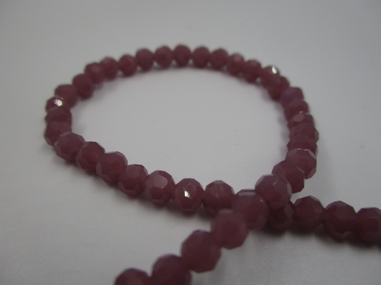 Crystal Round 4mm Op Purple +/-100pcs