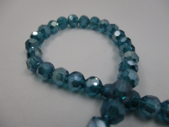 Crystal Round 6mm Teal Ab  +/-90pcs