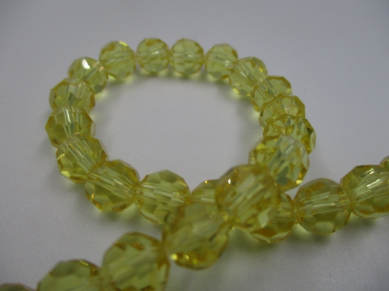 Crystal Round 8mm Yellow +/-70pcs