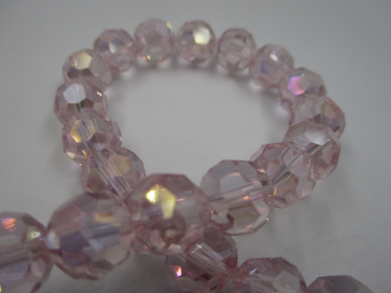 Crystal Round 10mm Pink Ab +/-70pcs