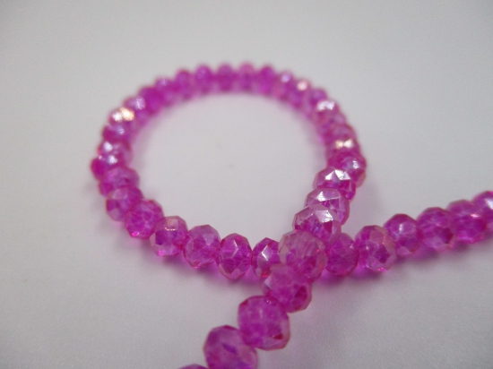 Crystal Disc 4mm Cerise Pink +/-140pcs