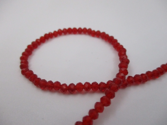 Crystal Disc 3mm Red +/-160pcs