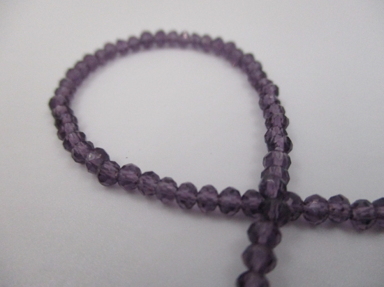 Crystal Disc 3mm Dk Purple +/-160pcs