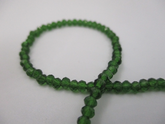 Crystal Disc 3mm Dk Green +/-160pcs