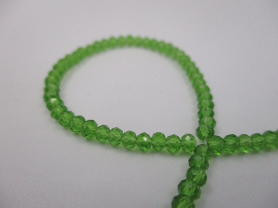 Crystal Disc 3mm Lt Green +/-160pcs