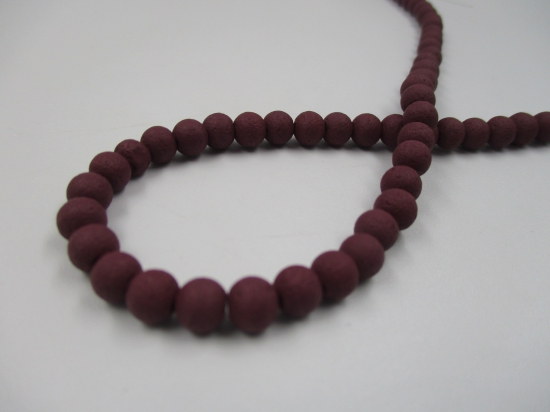 CERAMIC BEADS 6MM +/-75PCS PLUM