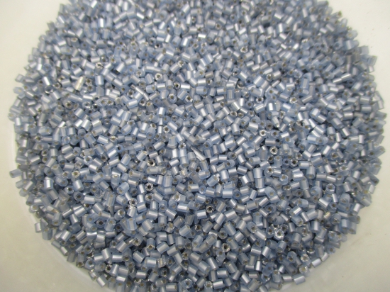 Bugle Beads Half Cut Foli Lt Blue 450g