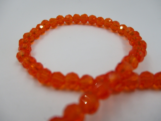 Crystal Disc 4mm Dk Orange +/-140pcs