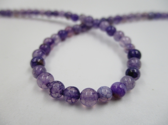 Purple Dragon Agate 4mm +/-90pcs