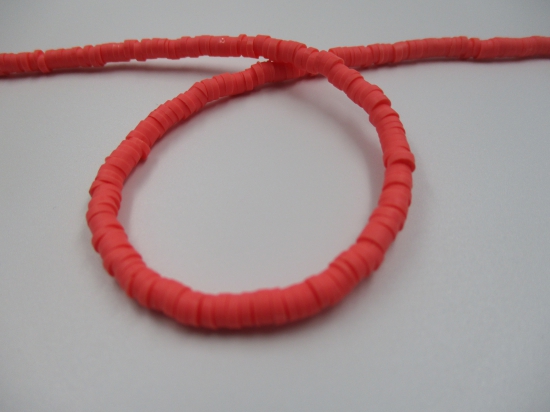 Polymer Clay Disc 4mm  40cm Lt Red