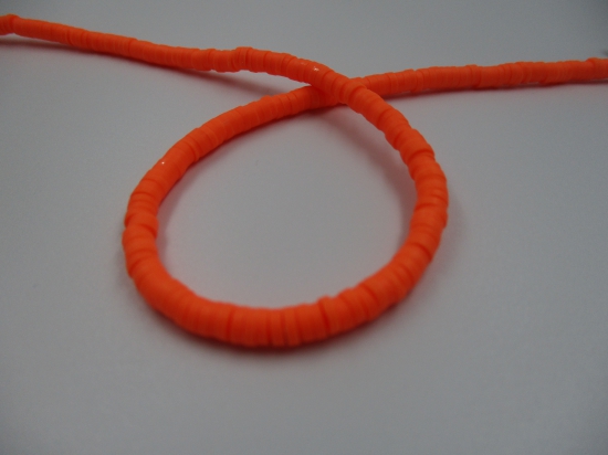 Polymer Clay Disc 4mm  40cm Dk Orange