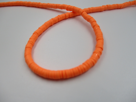 Polymer Clay Disc 4mm  40cm Orange Soda