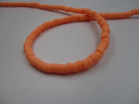 Polymer Clay Disc 4mm  40cm Lt Orange