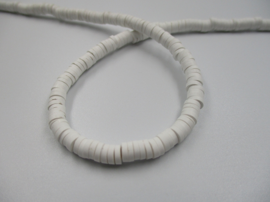 Polymer Clay Disc 4mm  40cm White