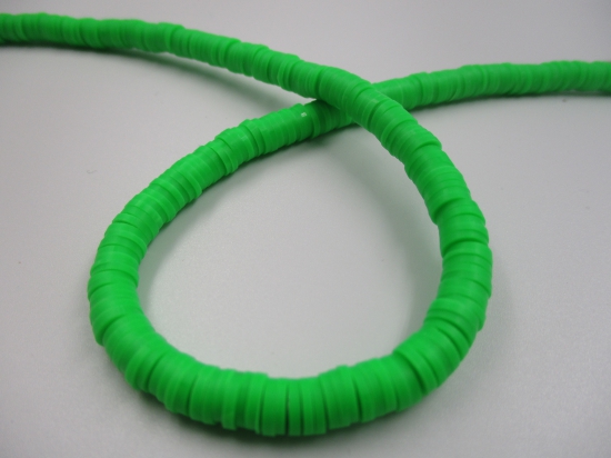 Polymer Clay Disc 6mm 40cm Neon Green#