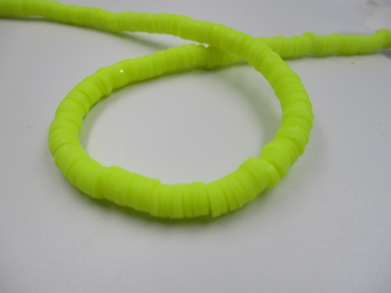 Polymer Clay Disc 6mm 40cm Neon Yellow