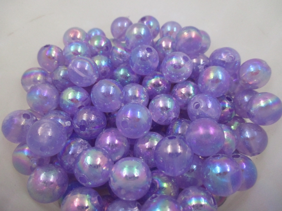 Luster Beads 250g Purple 12mm