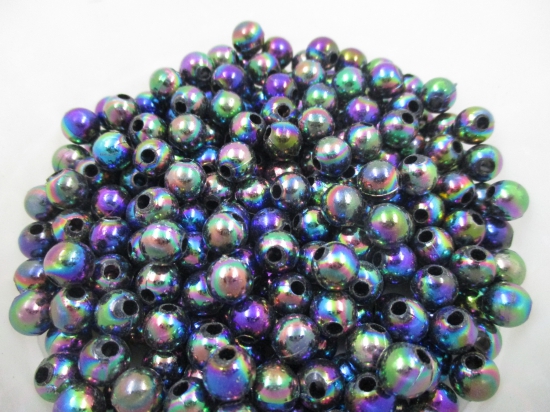 Luster Beads 250g Oil Slick 8mm