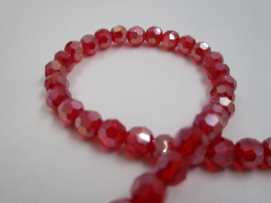 Crystal Round 6mm Dk Red Ab +/-90pcs