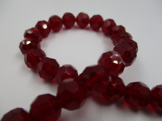 Crystal Round 8mm Dk Red +/-70pcs